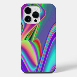 Spirit of Summer Breeze , Abstract 3D Rainbowart iPhone 14 Pro Max Case