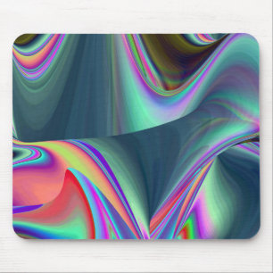 Spirit of Summer Breeze , Abstract 3D Rainbowart Mouse Mat