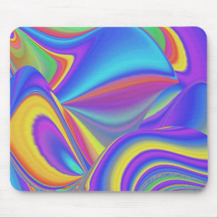Spirit of Summer Breeze , Abstract 3D Rainbowart Mouse Mat