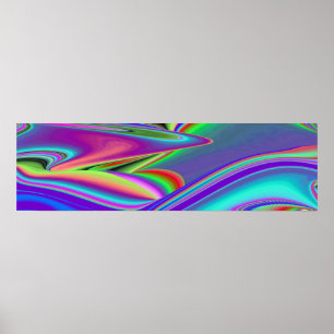 Spirit of Summer Breeze Abstract 3D Rainbowart Poster