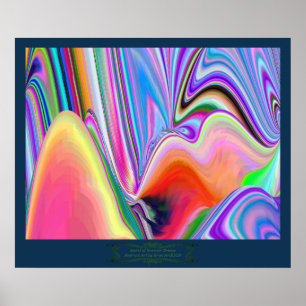 Spirit of Summer Breeze Abstract 3D Rainbowart Poster