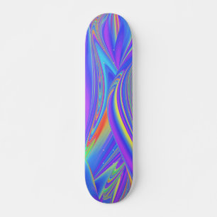 Spirit of Summer Breeze Abstract 3D Rainbowart Skateboard