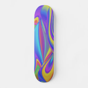 Spirit of Summer Breeze Abstract 3D Rainbowart Skateboard
