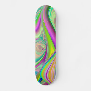 Spirit of Summer Breeze Abstract 3D Rainbowart Skateboard