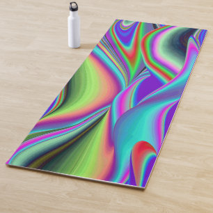 Spirit of Summer Breeze Abstract 3D Rainbowart Yoga Mat