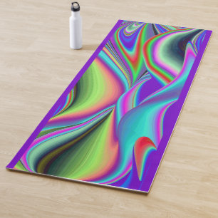 Spirit of Summer Breeze Abstract 3D Rainbowart Yoga Mat