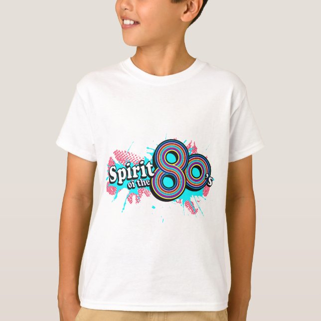 Spirit of the 80's kids aqua blue logo t-shirt (Front)