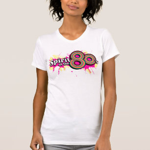 "Spirit of the 80's" ladies multi-pink logo tee