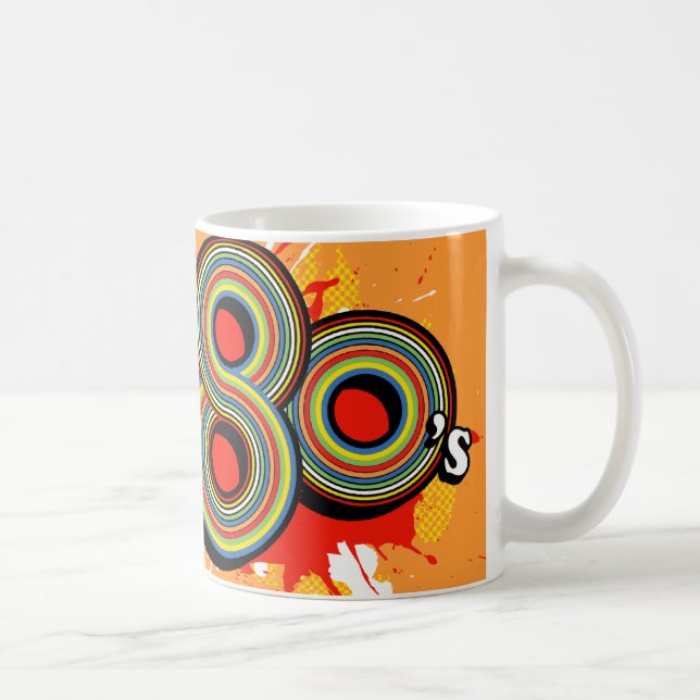 "Spirit of the 80's" orange logo retro mug (Right)