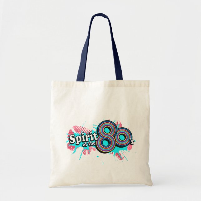 Spirit of the 80's pop cyan blue tote bag (Front)