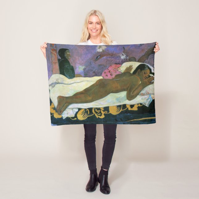 Spirit of the Dead Watching, Gauguin Fleece Blanket (In Situ)