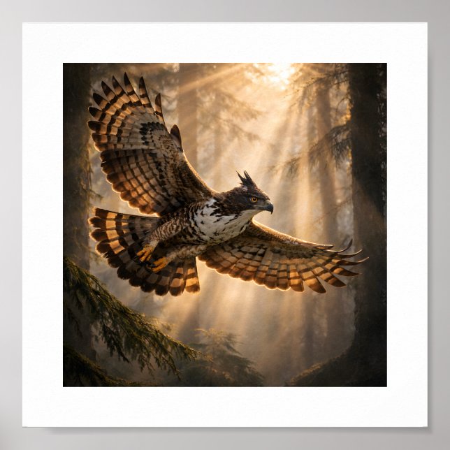 Spirit of the Deep Forest – Mountain Hawk-Eagle Poster (Front)