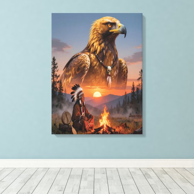 Spirit of the Eagle Canvas Print (Insitu(Wood Floor))