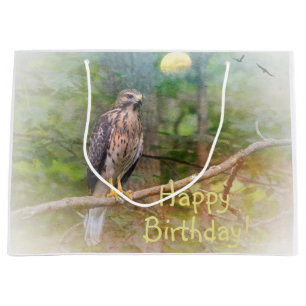 Spirit of the Hawk Birthday Large Gift Bag