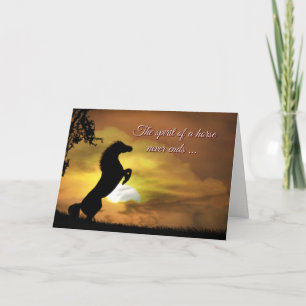 Spirit of the Horse Sympathy Memorial Spiritual Card