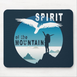 Spirit of the Mountain - Hiking Girl Mouse Mat