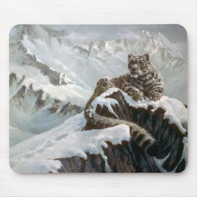 Spirit of the mountains, Snow Leopard Mouse Mat (Front)