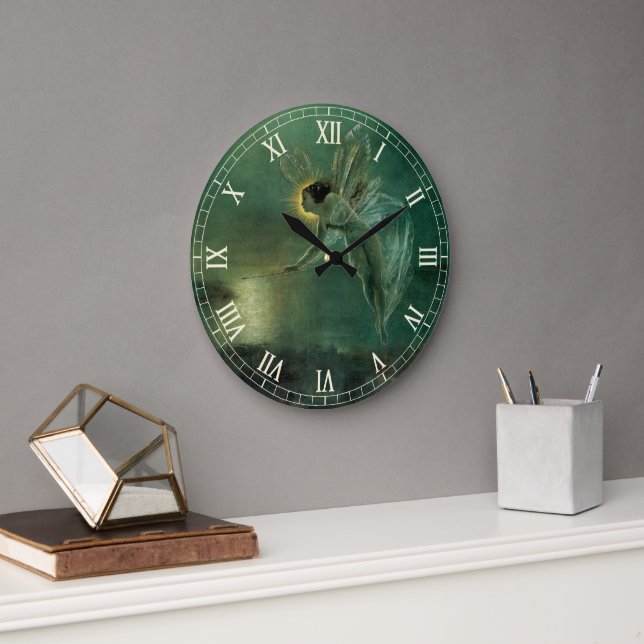 Spirit of the Night by Grimshaw, Victorian Fairy Large Clock (Office)