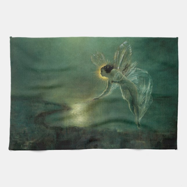Spirit of the Night by Grimshaw, Victorian Fairy Tea Towel (Horizontal)
