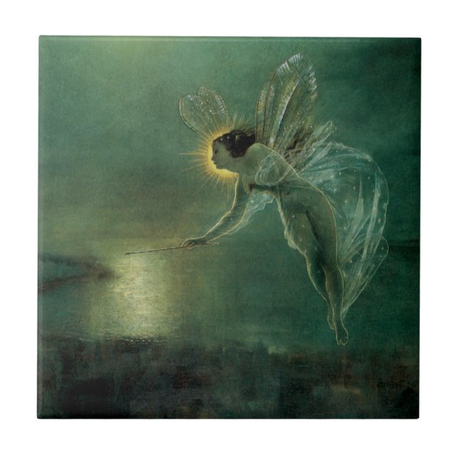Spirit of the Night by Grimshaw, Victorian Fairy Tile (Front)
