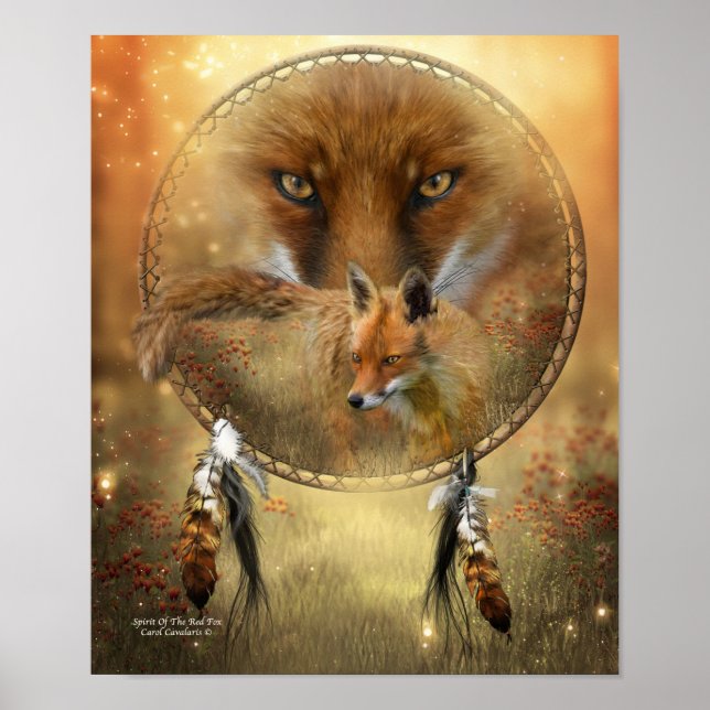 Spirit Of The Red Fox Art Poster/Print Poster (Front)