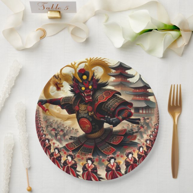 Spirit of the Samurai Paper Plate (Wedding)