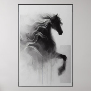 Spirit of the Smoky Stallion Abstract Poster