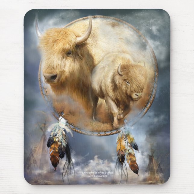 Spirit Of The White Buffalo Art Mousepad (Front)