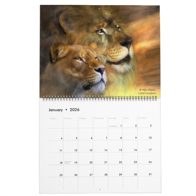 Spirit Of The Wild Lions Art Calendar 2015 (Jan 2026)