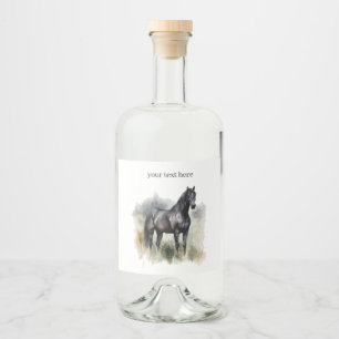 Spirit of the Wild Stallion, custom Liquor Bottle Label