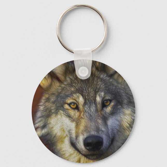 Spirit of the Wolf - Therian wolf photo gifts Key Ring (Front)
