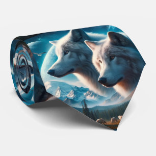 Spirit of The Wolves  Mens  Tie