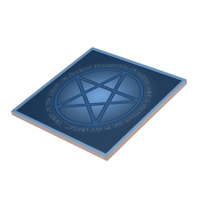 Spirit of Water Pentacle Altar Tile (Side)