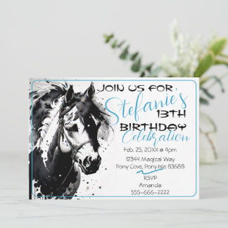 Spirit Pony 11 Birthday Invitation