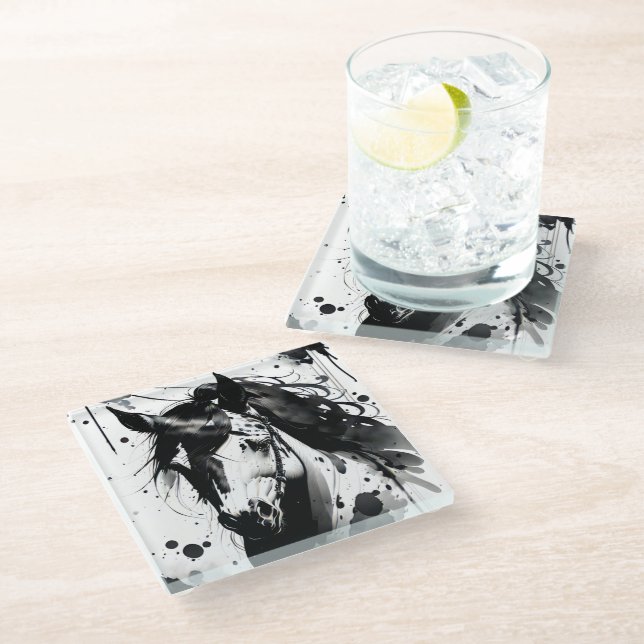 Spirit Pony 2 Glass Coaster (Angled)