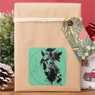 Spirit Pony 3 Aqua Square Sticker