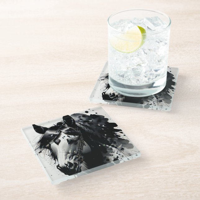 Spirit Pony 4 Glass Coaster (Angled)