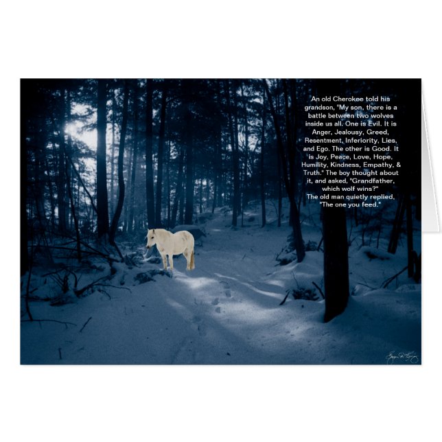 Spirit Pony in a Blue Wood (Front Horizontal)