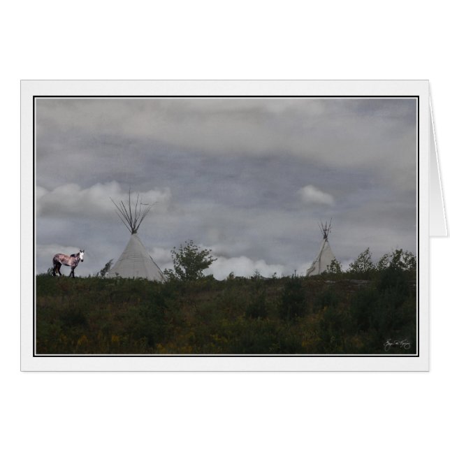 Spirit Pony with Tepees (Front Horizontal)