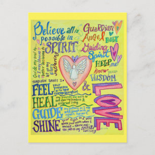 Spirit Prayer Inspirational Guidance Art Postcards