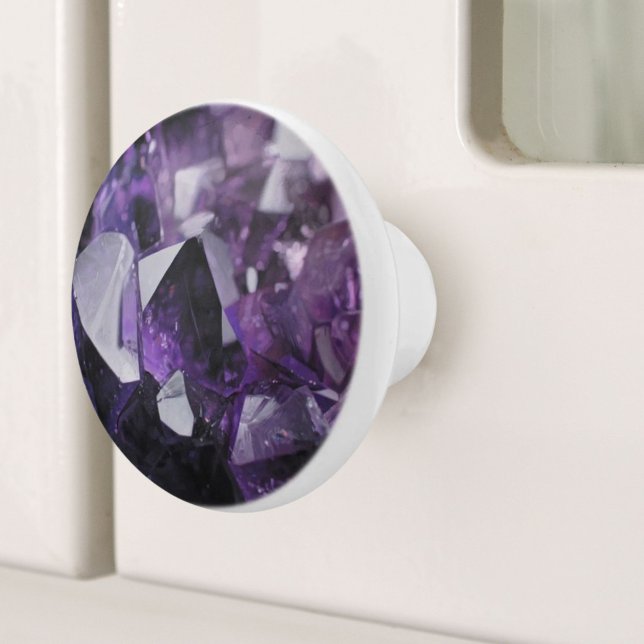 spirit quartz healing holistic purple amethyst ceramic knob (spirit quartz healing holistic purple amethyst ceramic knob)