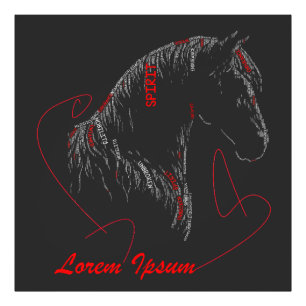 Spirit Unbroken Horse Typography Art Photo Print