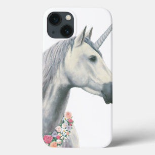 Spirit Unicorn with Flowers Around Neck iPhone 13 Case