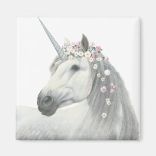 Spirit Unicorn with Flowers in Mane Magnet