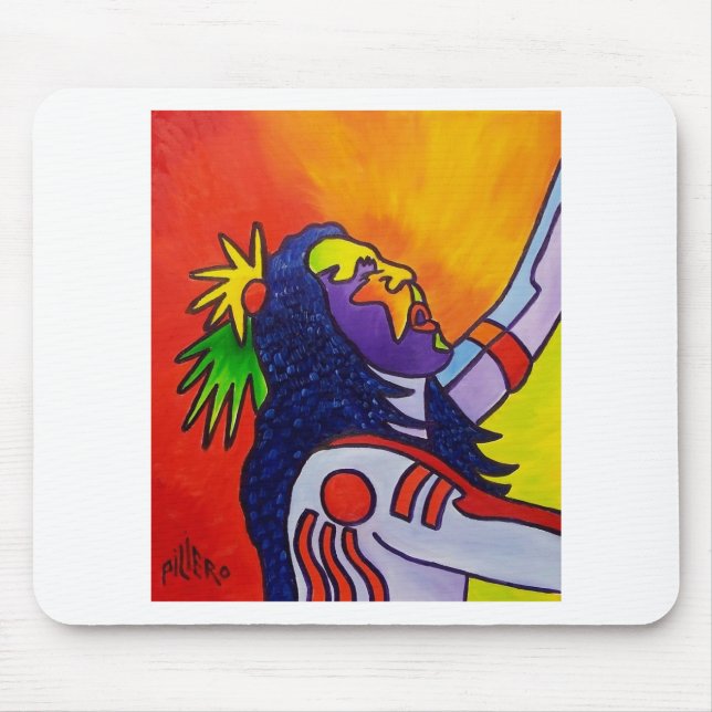 Spirit Warrior by Piliero Mouse Mat (Front)