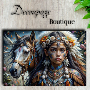 Spirit Warrior Decoupage Tissue Paper