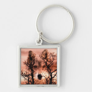 Spirit Wolf Key Ring