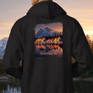 Spirit Wolves Mountain Scene Hoodie