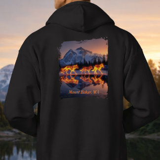 Spirit Wolves Mountain Scene Hoodie