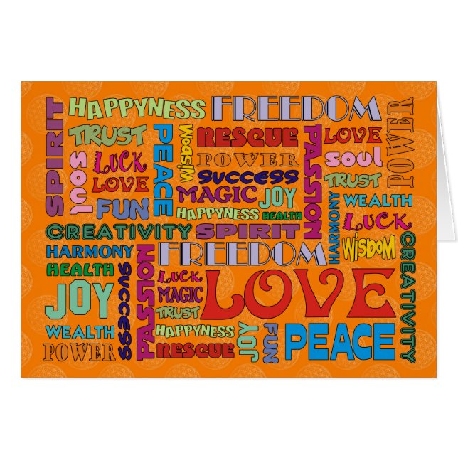 Spirit Words/affirmations of | flower OF life (Front Horizontal)